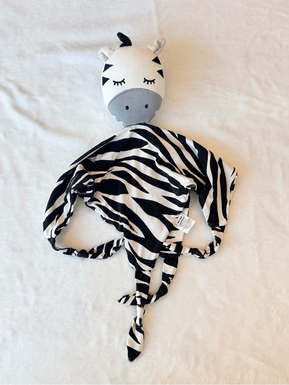 Little Sleepies - Zebra Lovey - Black & White